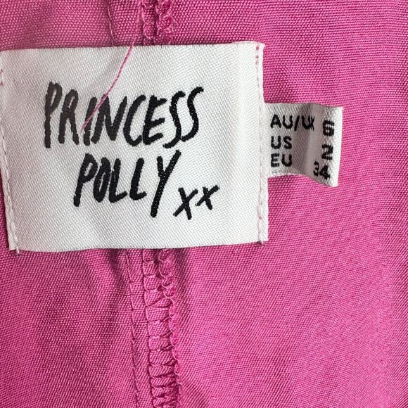 Princess Polly Ayres Blazer Jacket Pink Metallic Womens 2 Glam Party Occasion - Picture 5 of 6